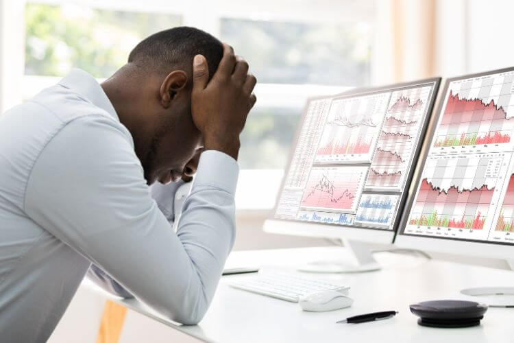 Illustration depicting financial loss and compensation